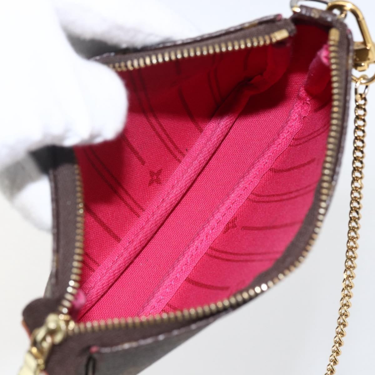 Louis Vuitton Mini pochette accessoires Canvas, BROWN, CANVAS, Clutche & pouche