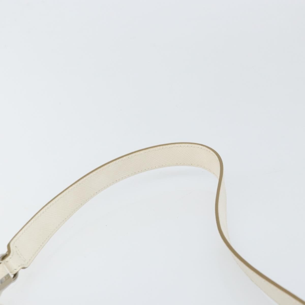 Salvatore Ferragamo Gancini Shoulder Bag Leather, WHITE, LEATHER, Shoulder bag