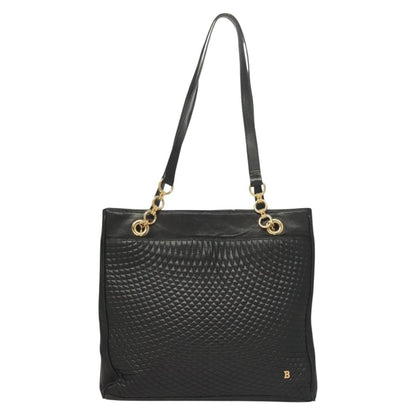 Bally Vintage Tote Bag Leather, Black, Leather, Tote Bag