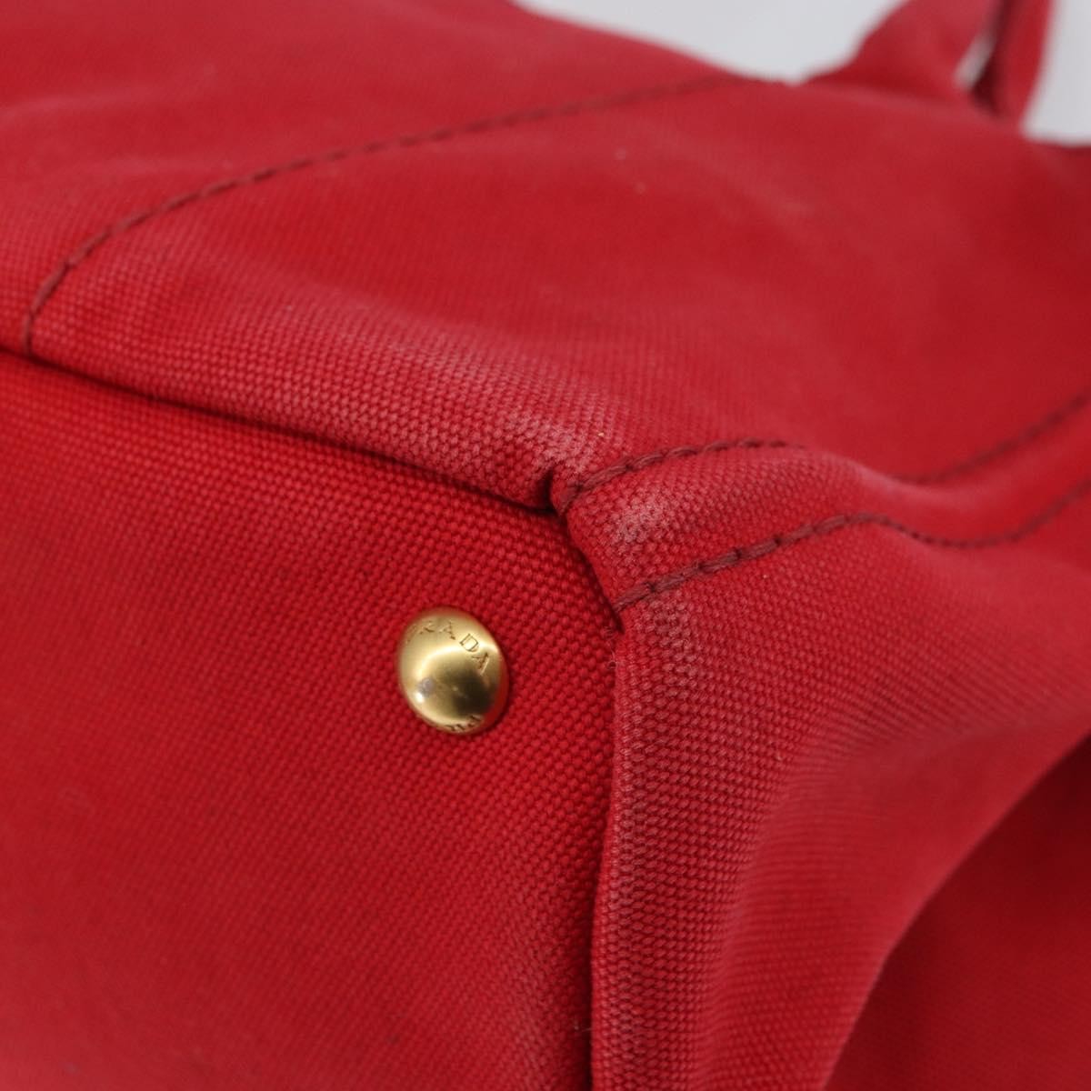 Prada Canapa Tote Canvas, RED, CANVAS, Tote bag