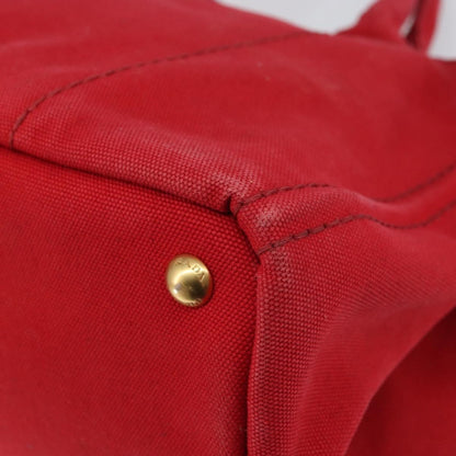 Prada Canapa Tote Canvas, RED, CANVAS, Tote bag