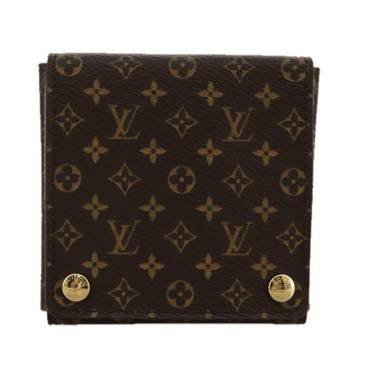 Louis Vuitton CASE JEWELRY BOX Canvas, BROWN, CANVAS, Wallets