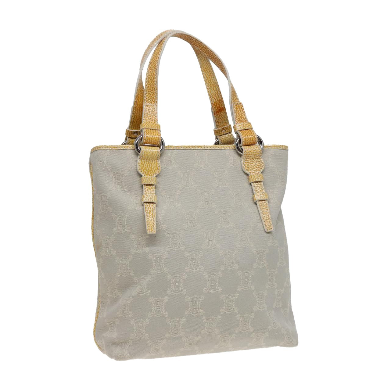 Celine Vintage Macadam Tote bag Canvas, YELLOW, CANVAS, Tote bag