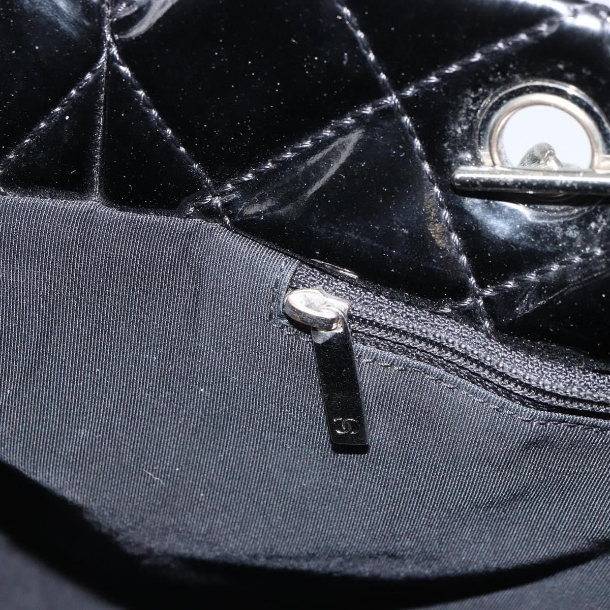 Chanel CC Charm Tote Quilted Patent Vinyl, BLACK, PATENT_LEATHER, Tote bag