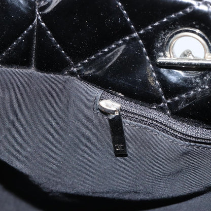 Chanel CC Charm Tote Quilted Patent Vinyl, BLACK, PATENT_LEATHER, Tote bag