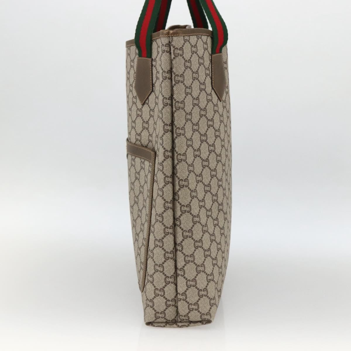 Gucci Ophidia Front Pocket Shopper Tote GG Coated Canvas, Beige, Canvas, Tote Bag