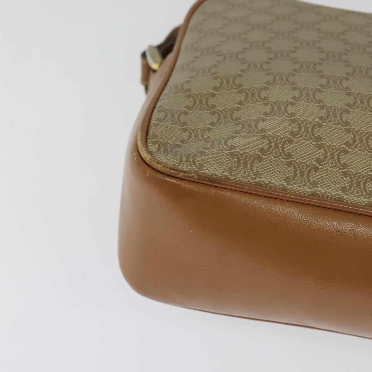 Celine Macadam Shoulder Bag PVC Leather, BEIGE, CANVAS, Shoulder bag