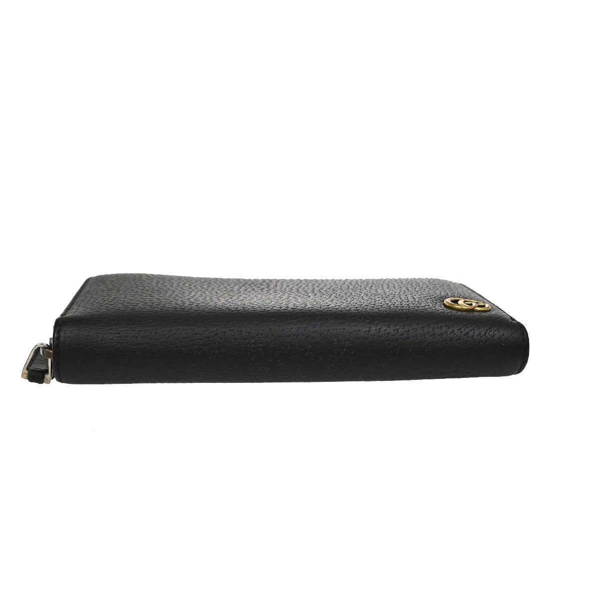 Gucci GG Marmont Zip Around Wallet Leather, BLACK, LEATHER, Wallets