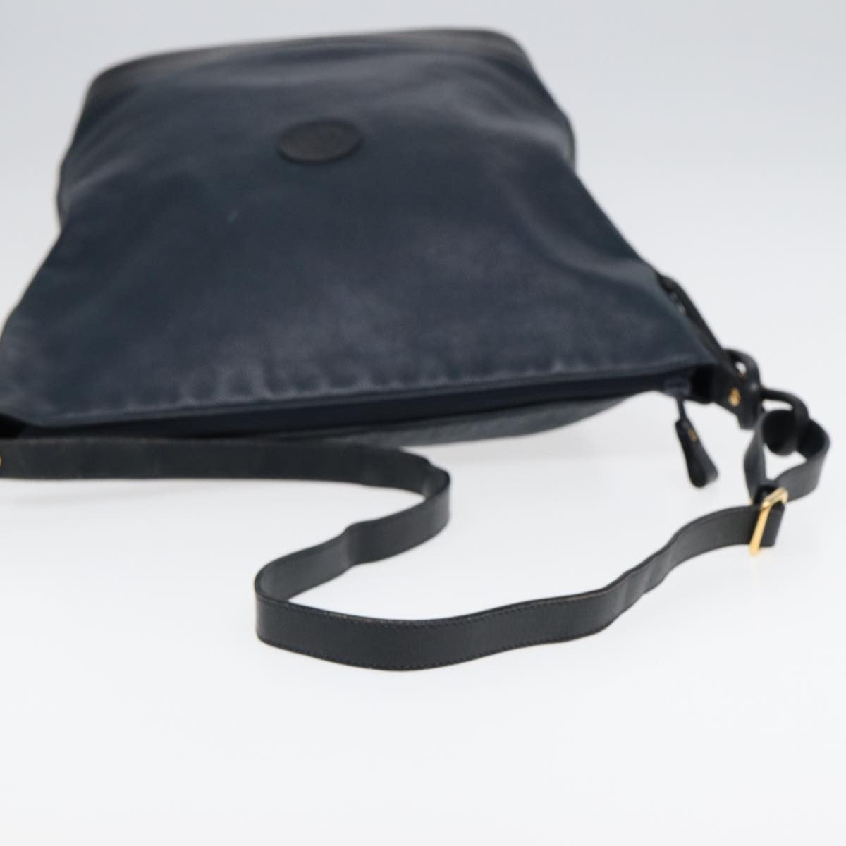Gucci Vintage Shoulder Bag Leather, NAVY, LEATHER, Shoulder bag