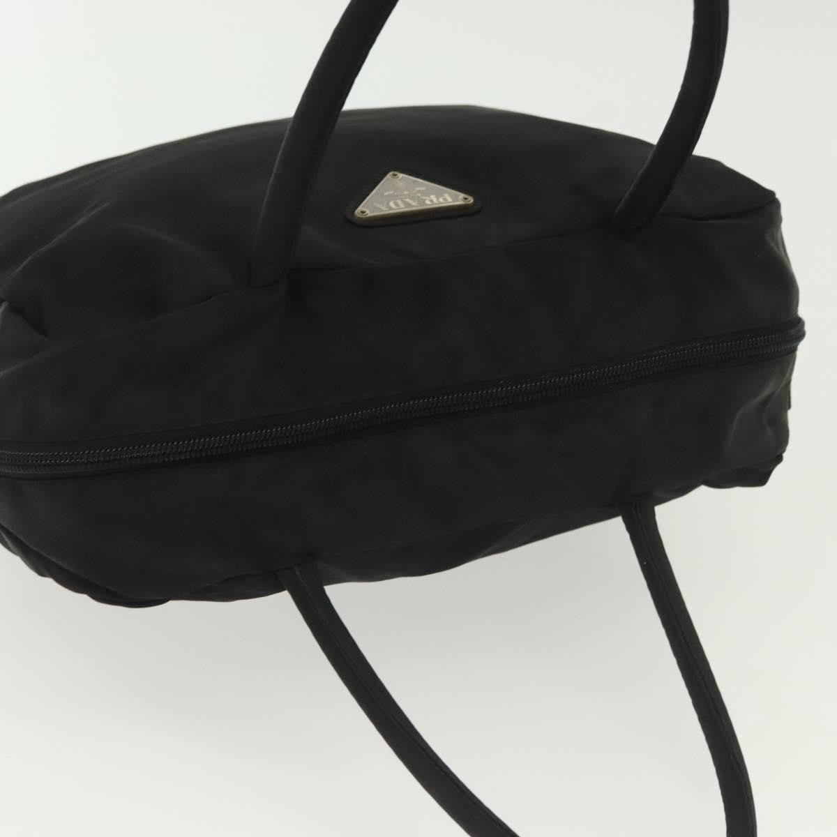 Prada Vintage Zip Handbag Tessuto, BLACK, NYLON, Handbag