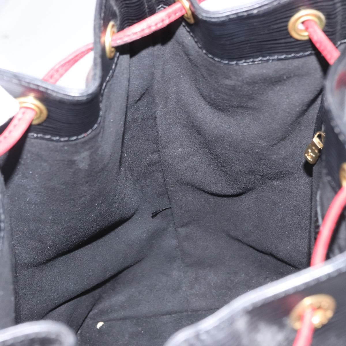 Louis Vuitton Bicolor Noe Handbag Epi Leather, BLACK, LEATHER, Shoulder bag