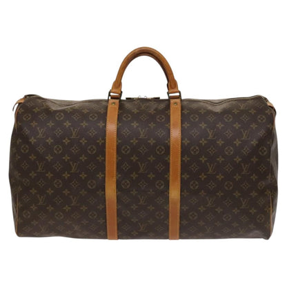 Louis Vuitton Keepall Bag Monogram Canvas, BROWN, CANVAS, Travel bag