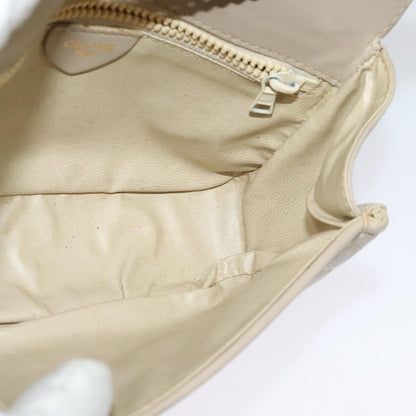 Celine Shoulder Bag Leather, BEIGE, LEATHER, Shoulder bag