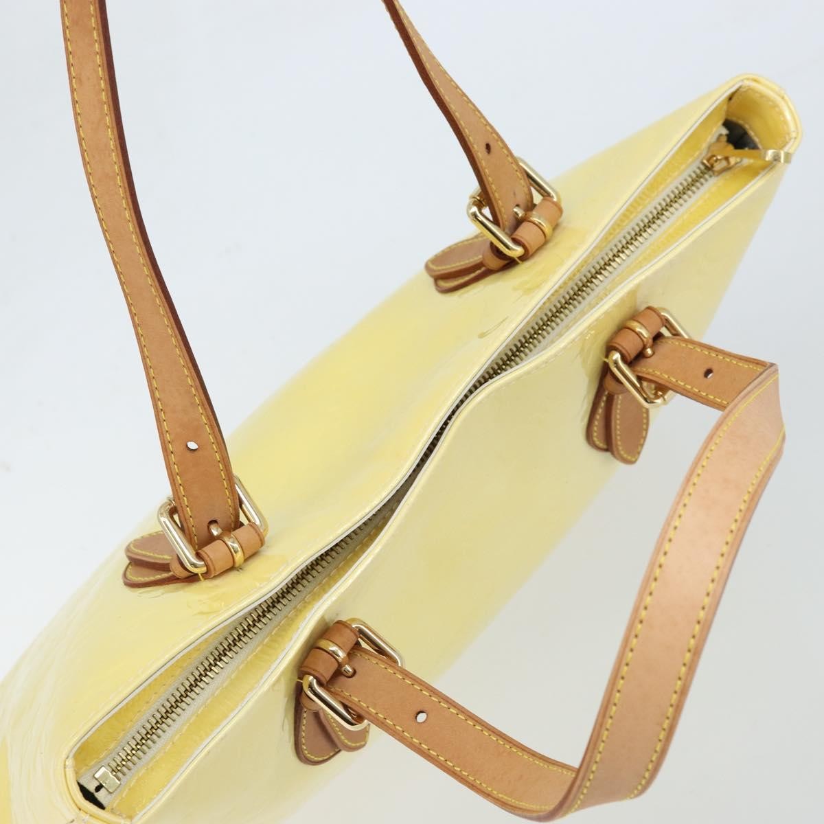 Louis Vuitton Brentwood Handbag Monogram Vernis, YELLOW, PATENT_LEATHER, Tote bag