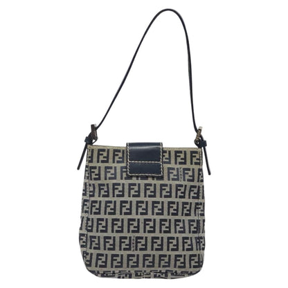 Fendi Vintage Shoulder Bag Zucca Canvas, NAVY, CANVAS, Shoulder bag