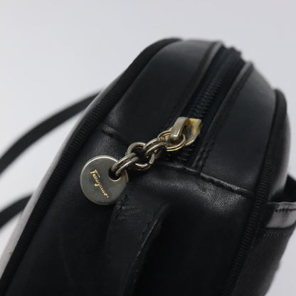 Salvatore Ferragamo Vala Shoulder Bag Leather, NAVY, LEATHER, Shoulder bag