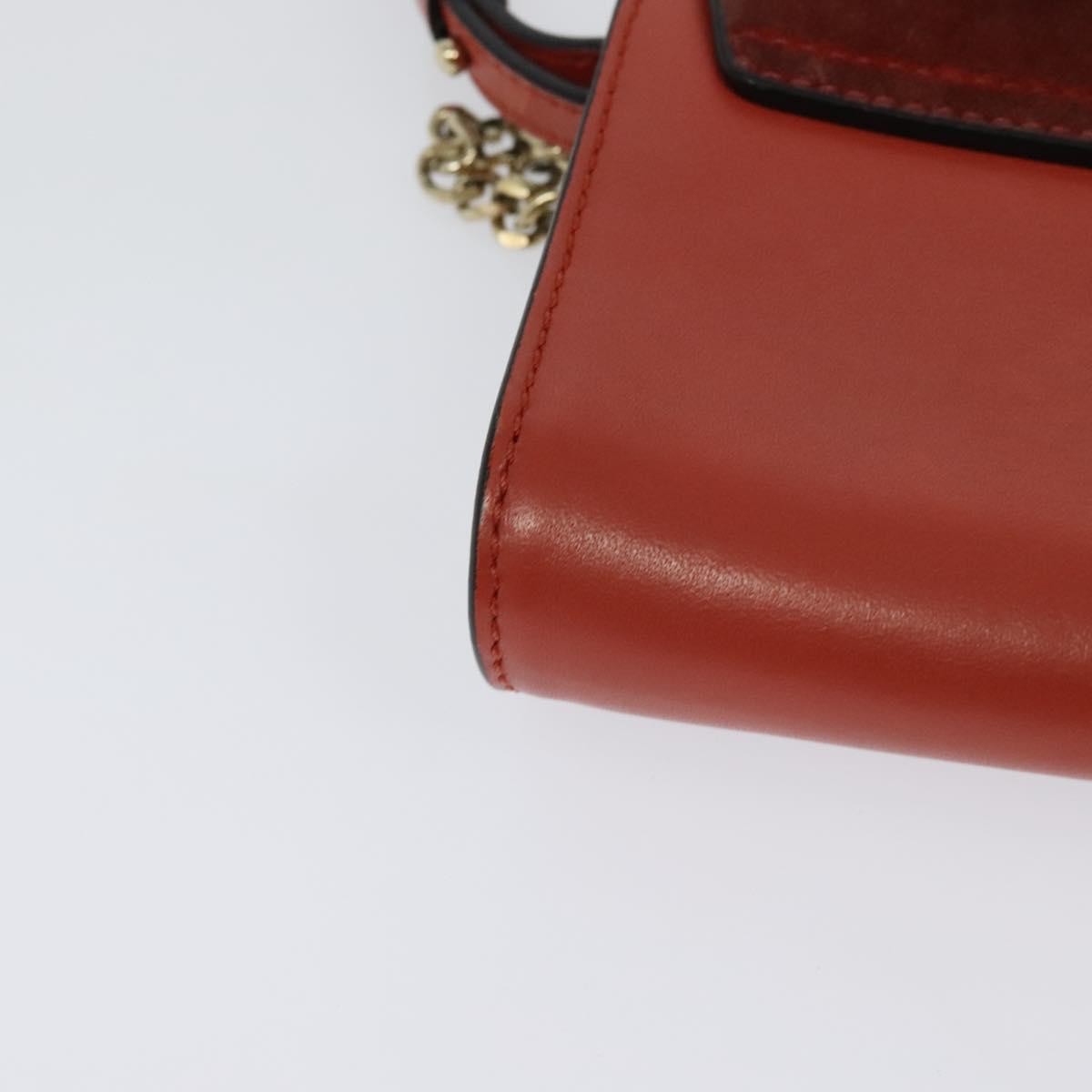Chloe Faye Crossbody Leather and Suede, RED, SUEDE, Shoulder bag
