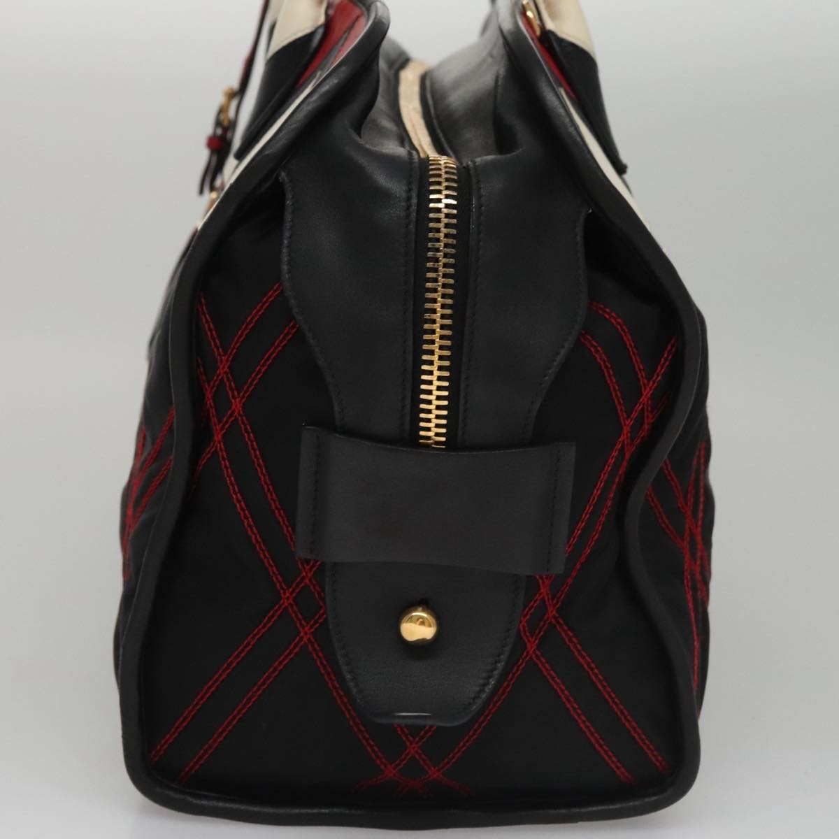 Prada Convertible Boston Bag Vitello Shine, MULTICOLOUR, NYLON, Handbag