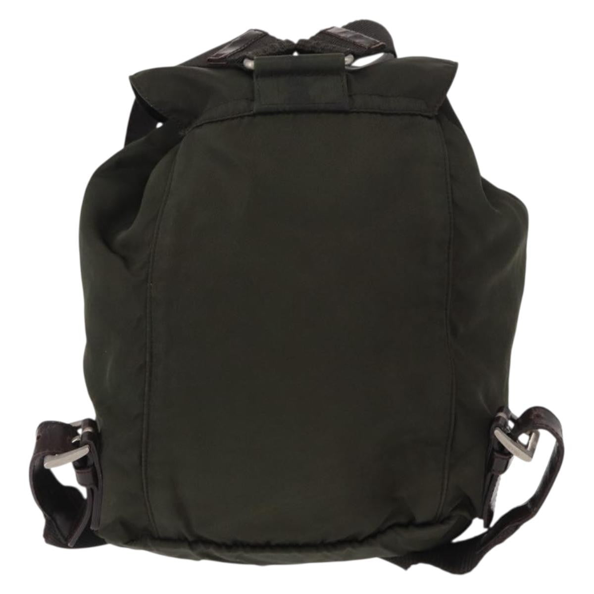 Prada Front Pocket Backpack Tessuto, Khaki, Nylon, Backpack