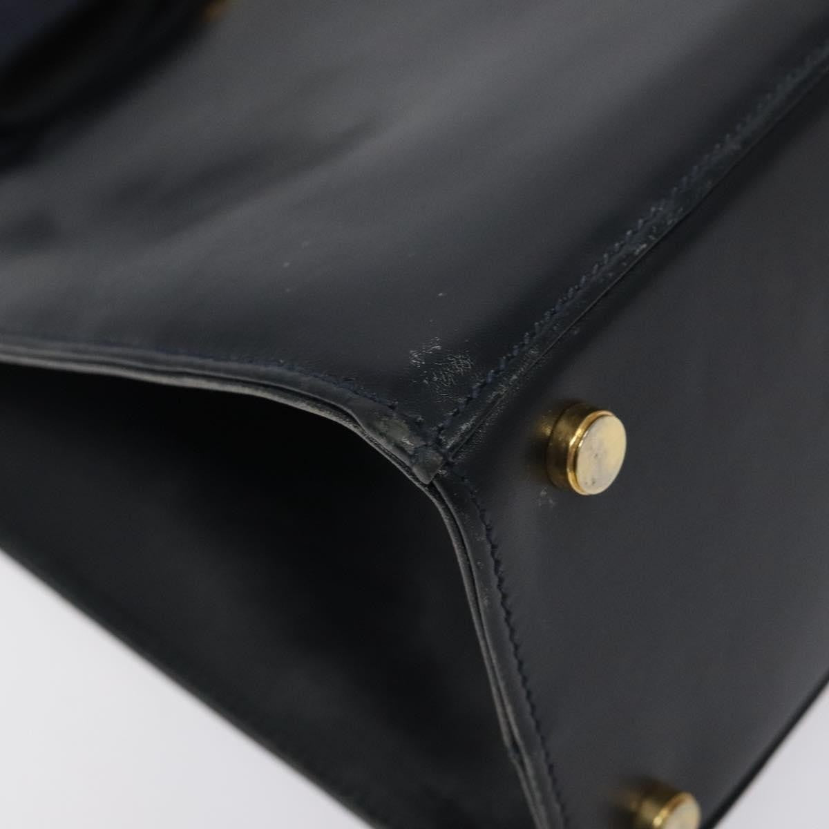 Salvatore Ferragamo Convertible Vara Bow Tote Leather, NAVY, LEATHER, Tote bag