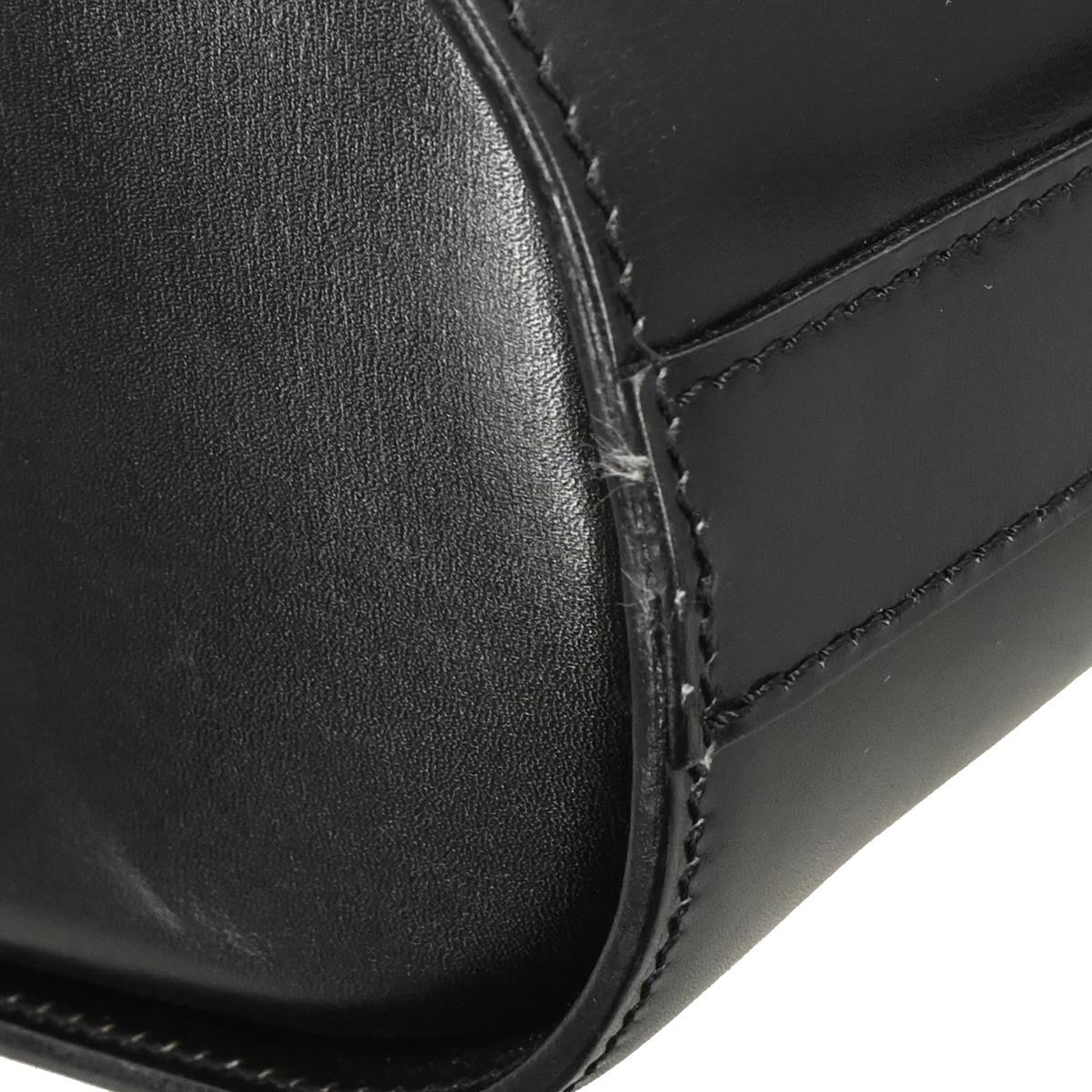 Celine Vintage Shoulder Bag Leather, BLACK, LEATHER, Shoulder bag