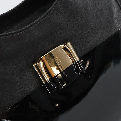Salvatore Ferragamo Vala tote Patent Leather, BLACK, PATENT_LEATHER, Tote bag