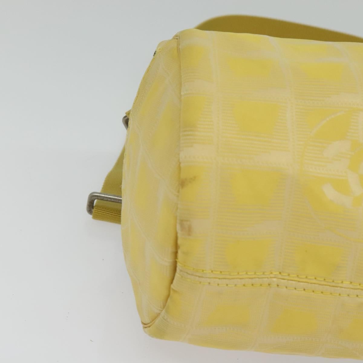 Chanel Travel Line Barrel Bag Nylon, YELLOW, NYLON, Travel bag
