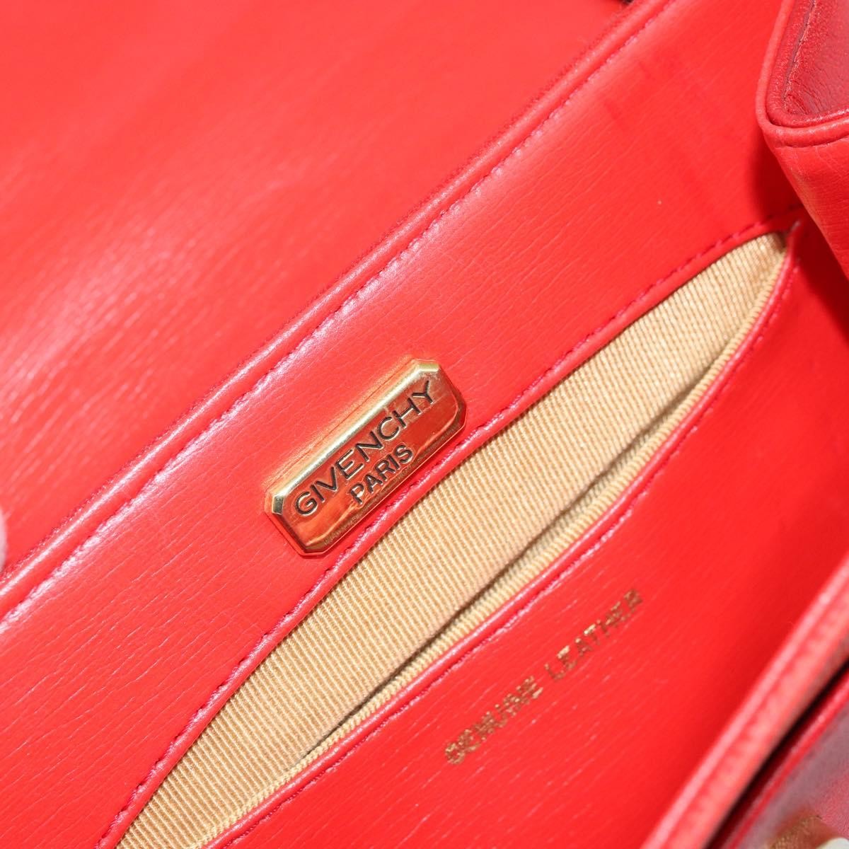 Givenchy Vintage 4G shoulder bag Leather, RED, LEATHER, Shoulder bag
