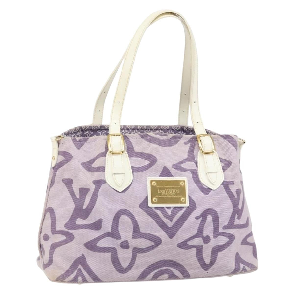 Louis Vuitton Tahitienne Cabas Canvas, PURPLE, CANVAS, Tote bag