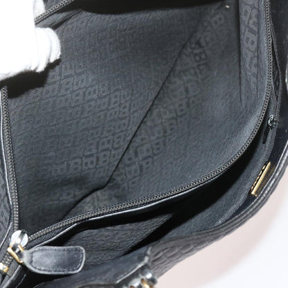 Bally Vintage Chain Shoulder Bag Quilted Leather, BLACK, LEATHER, Tote bag