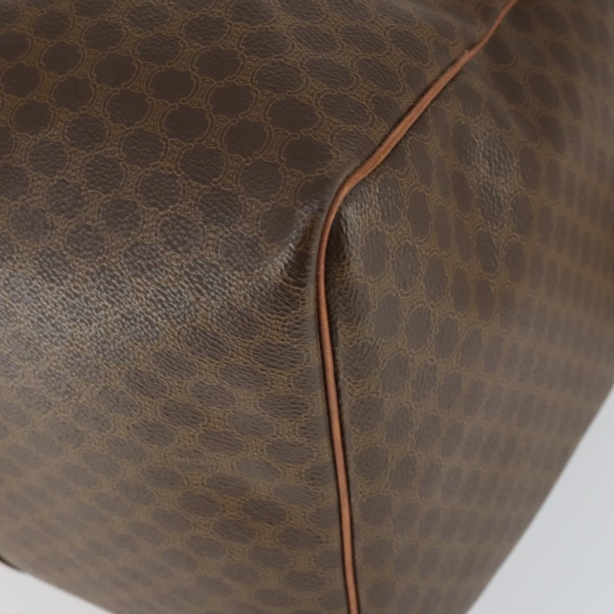 Celine Vintage Duffle Bag Canvas and Leather, BROWN, CANVAS, Travel bag