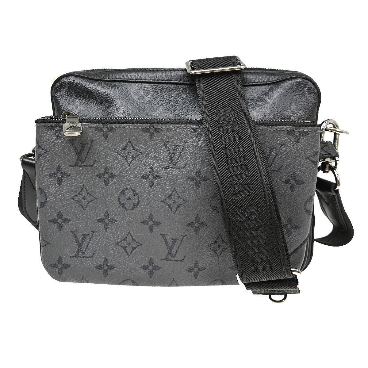 Louis Vuitton Trio Messenger Bag Reverse Monogram Eclipse Canvas, Black, Canvas, Shoulder Bag