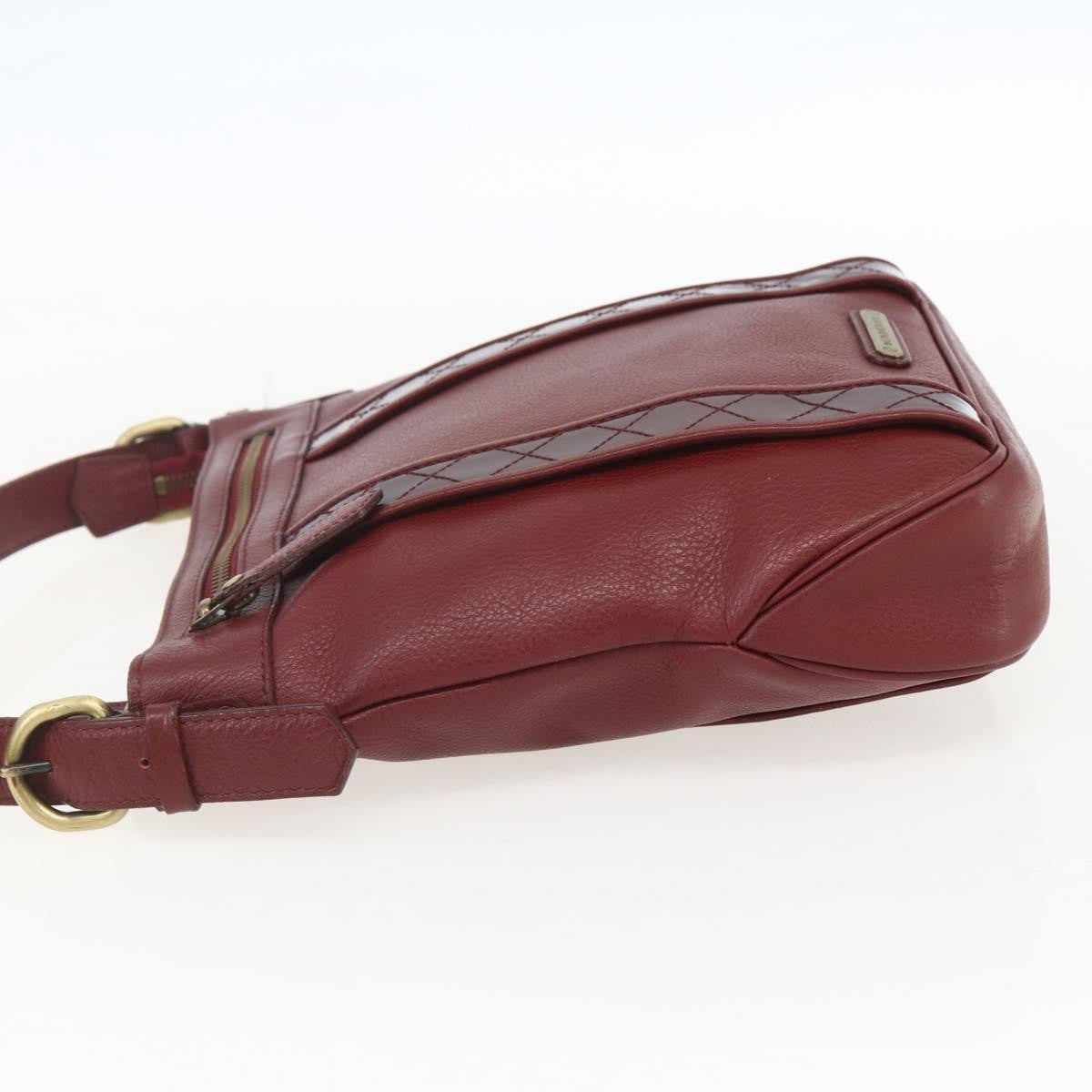 Burberry Vintage Shoulder Bag Leather, RED, LEATHER, Shoulder bag