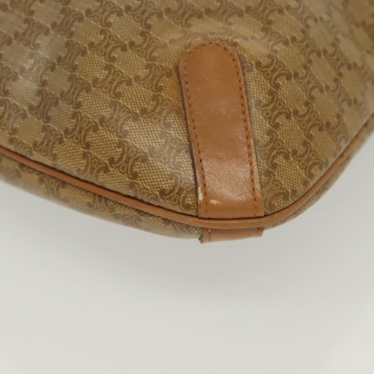 Celine Vintage Macadam Shopper Tote Coated Canvas, BEIGE, PVC, Tote bag