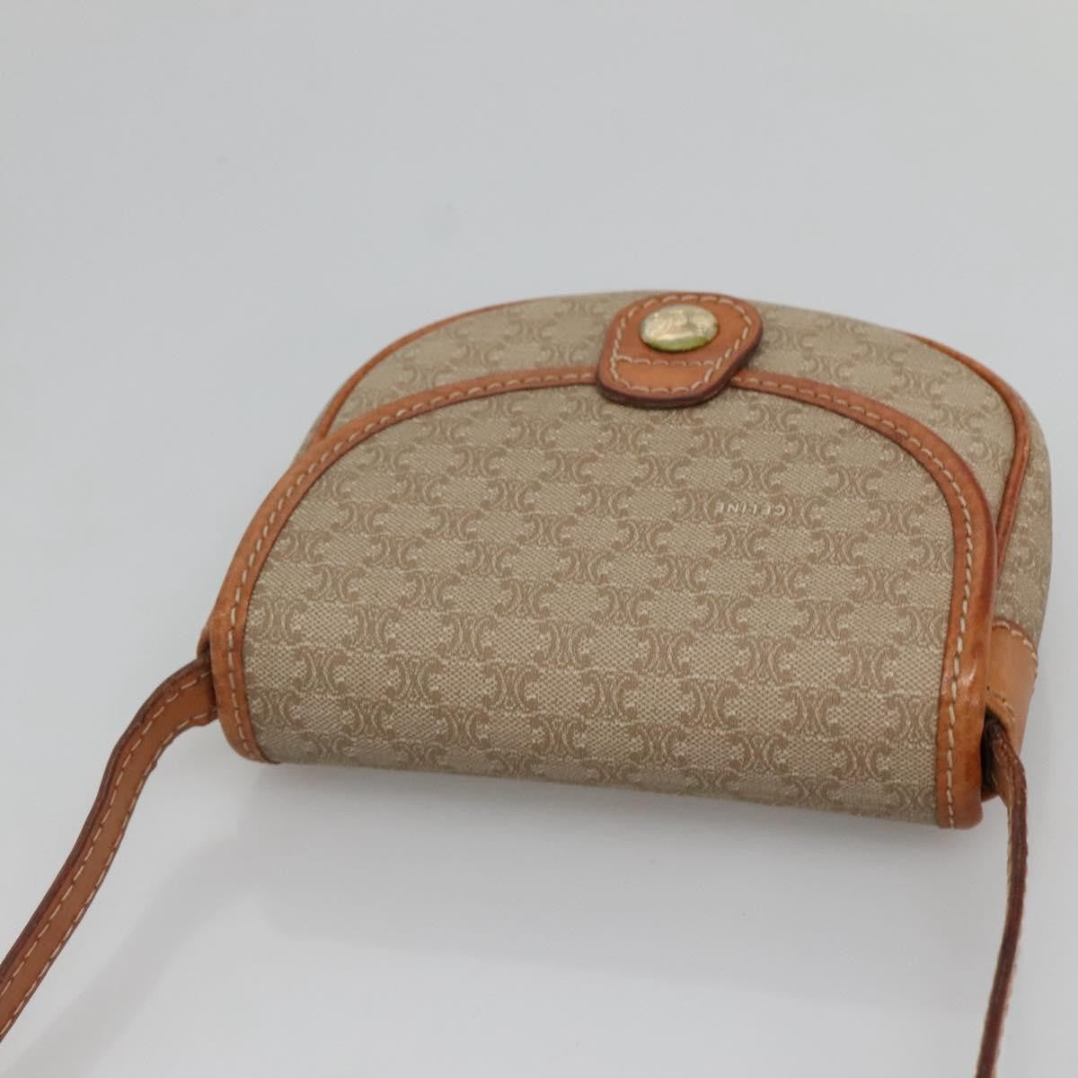 Celine Macadam Shoulder Bag PVC Leather, BEIGE, PVC, Shoulder bag