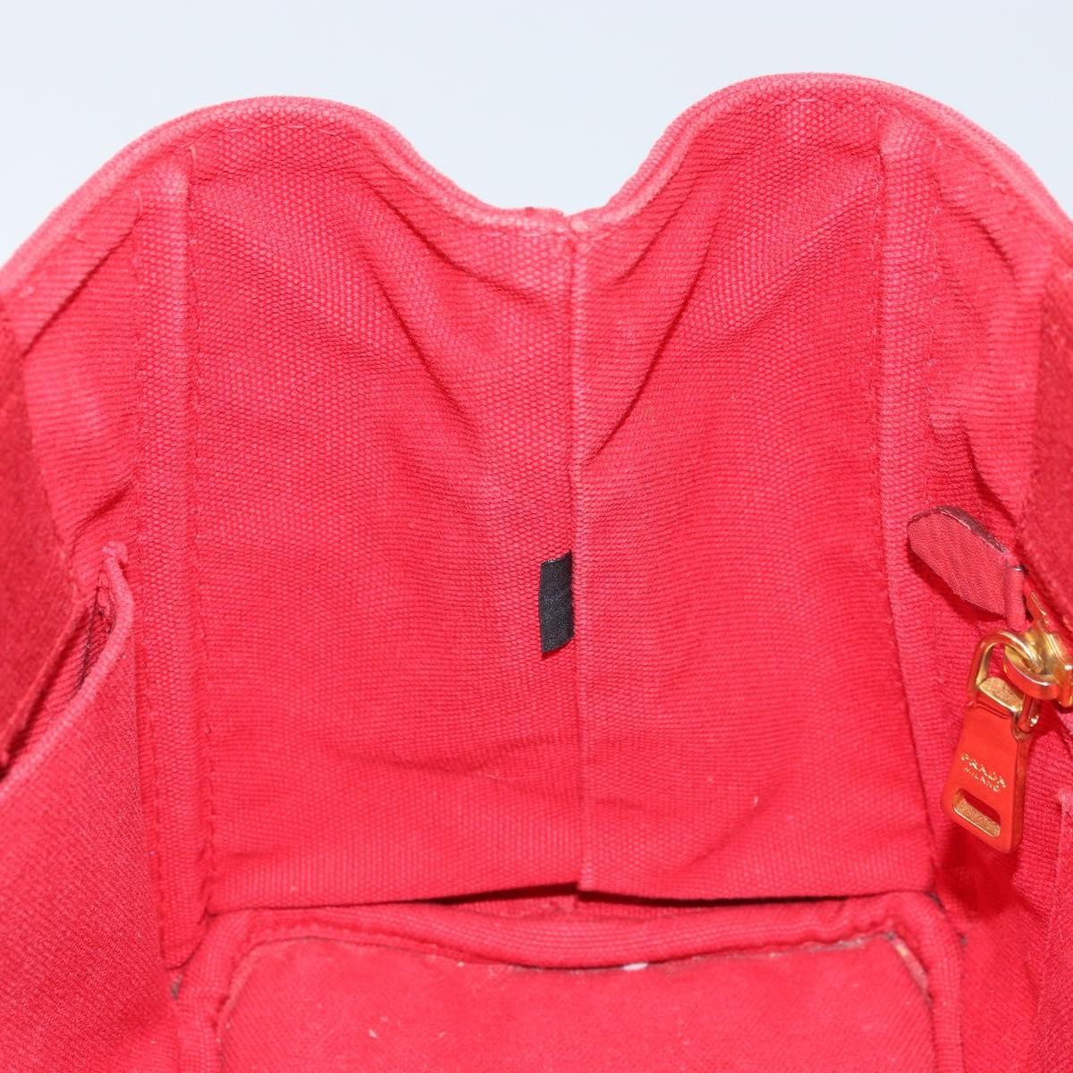 Prada Canapa Tote Canvas, Red, Canvas, Tote Bag
