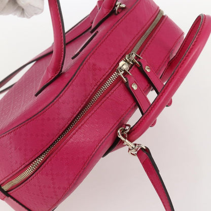 Gucci Bright Top Handle Bag Diamante Leather, PINK, LEATHER, Handbag