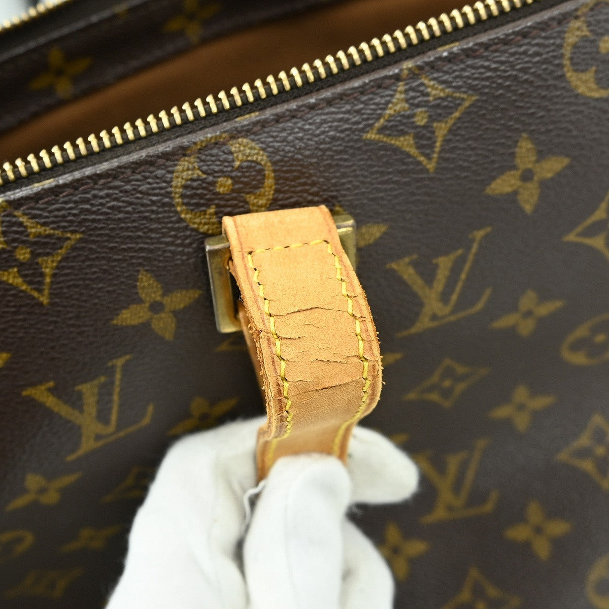 Louis Vuitton Cabas Mezzo Monogram Canvas, BROWN, CANVAS, Tote bag