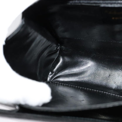 Salvatore Ferragamo Gancini Convertible Top Handle Bag Leather, BLACK, LEATHER, Handbag