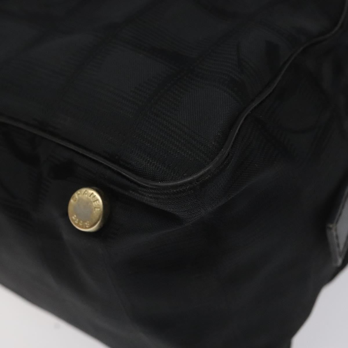 Chanel Travel Line Satchel Nylon, BLACK, NYLON, Handbag