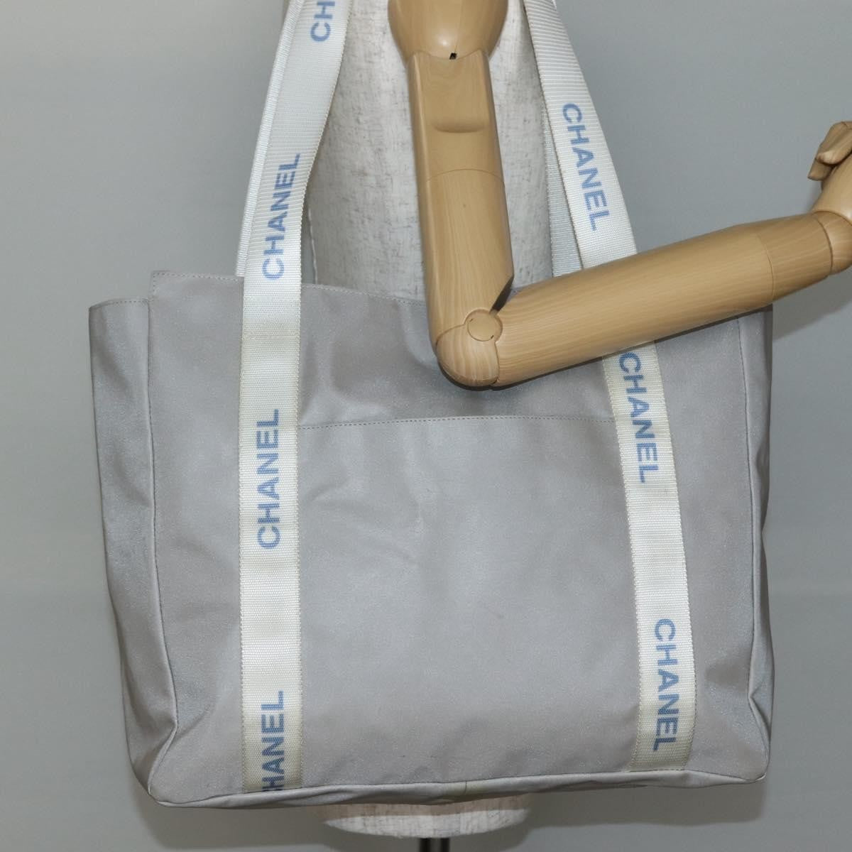Chanel Sport Line Tote bag Nylon, Gray, Nylon, Tote Bag
