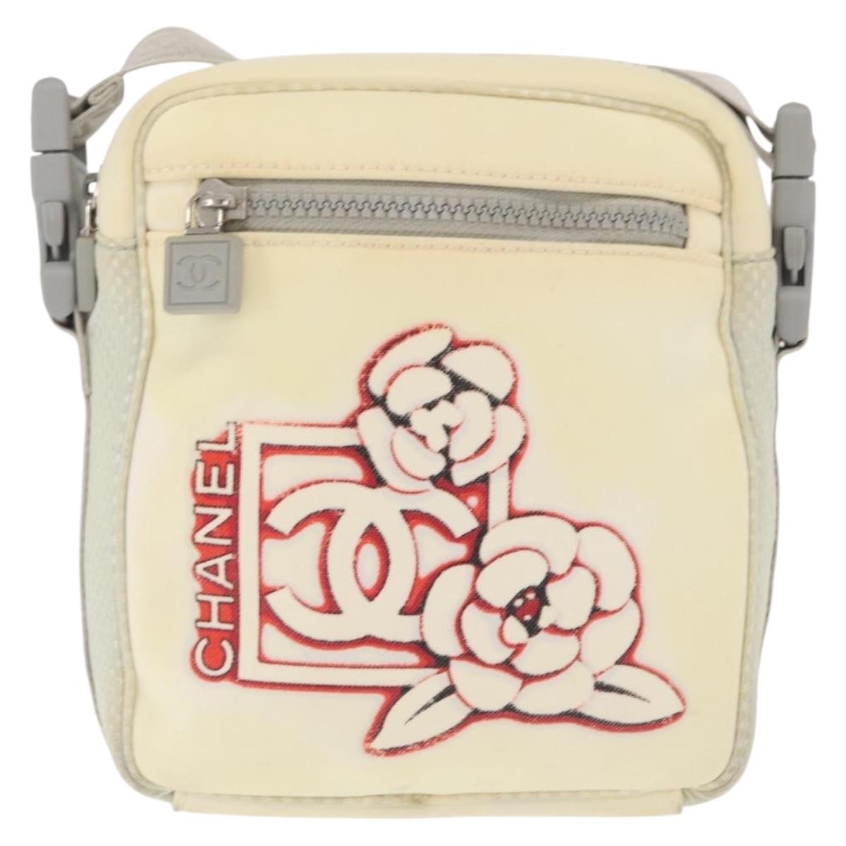 Chanel Sport Line Camera Crossbody Bag Nylon, WHITE, NYLON, Shoulder bag