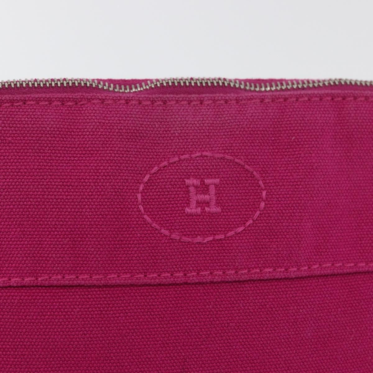 Hermes Bolide Travel Pouch Canvas, Pink, Canvas, Clutch