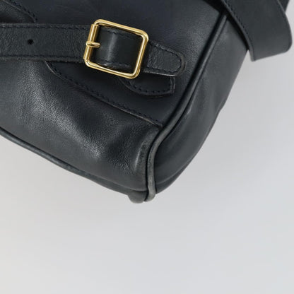 Gucci Vintage Bamboo Backpack Leather, BLACK, LEATHER, Backpack