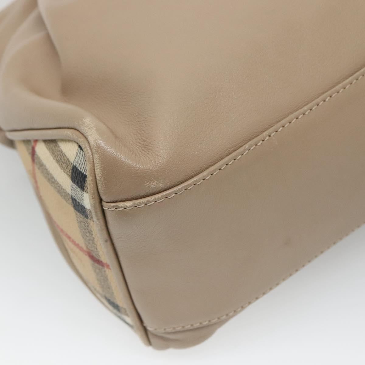 Burberry Horn Toggle Tote Leather, BEIGE, LEATHER, Handbag