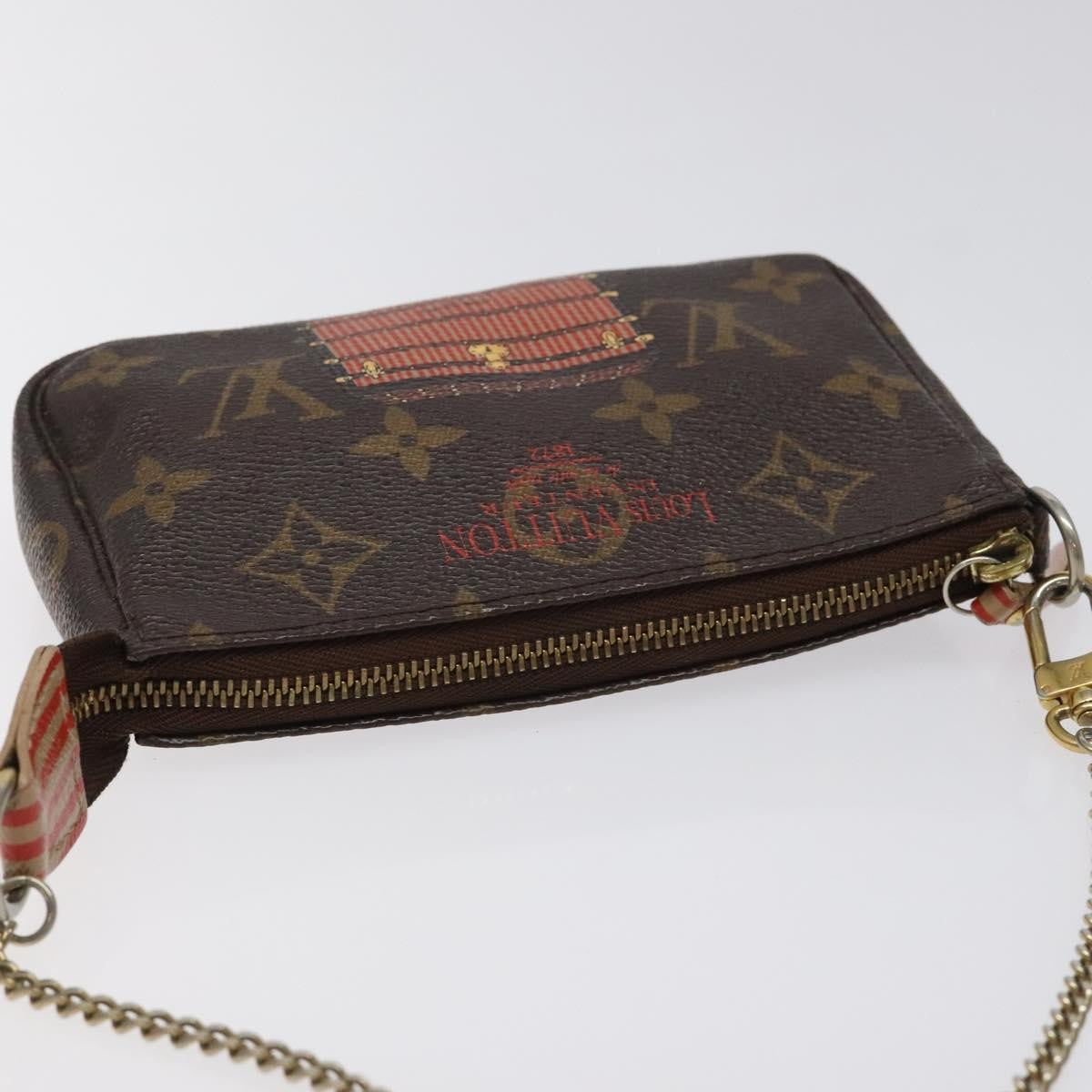 Louis Vuitton Pochette Accessoires Limited Edition Monogram Trunk, BROWN, CANVAS, Clutche & pouche