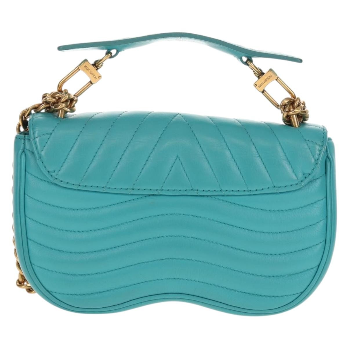 Louis Vuitton New Wave Chain Bag Quilted Leather, Blue, Leather, Shoulder Bag