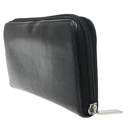 Chanel CC Zip Around Wallet Leather, Black, Leather, Wallet