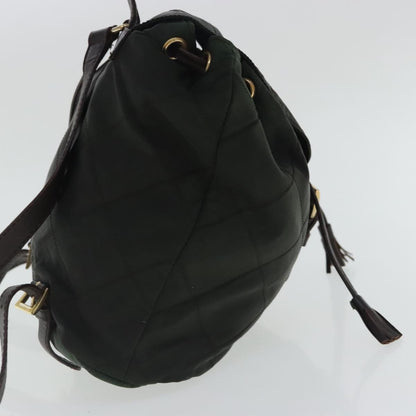 Prada Buckle Backpack Quilted Tessuto, GREEN, NYLON, Backpack