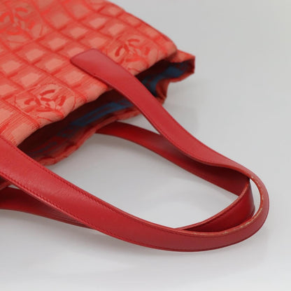 Chanel Travel Line Tote Nylon, RED, NYLON, Tote bag
